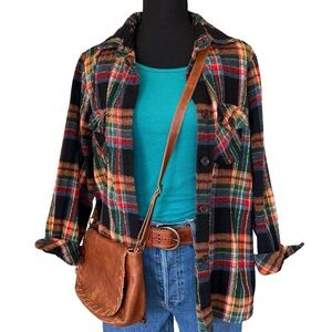 Natural Life Multi Color Denver Plaid Cotton Flannel - Size Small